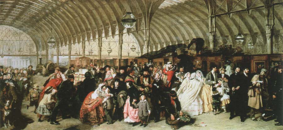 William Powell  Frith the railway station